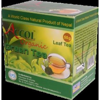 ACCOL Organic Green Tea-50 Bags,Original, Imported From Nepal,
